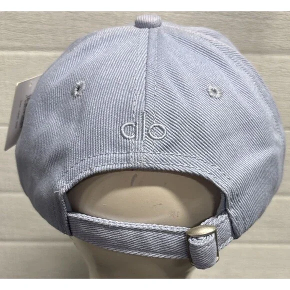 ALO YOGA Light Blue Baseball Cap Snap Back Adjustable Unisex NWT - Picture 5 of 7